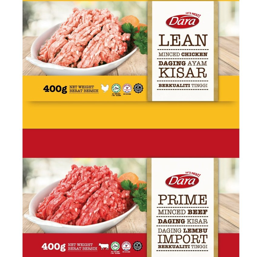 DARA Premium Minced Meat Lean Chicken Prime Beef 400g Shopee Malaysia