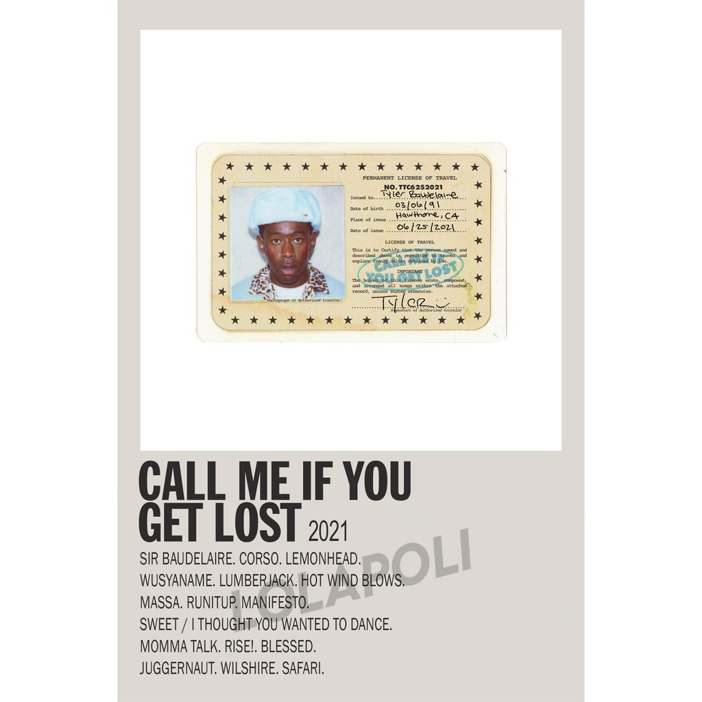 A5 Art Cartoon 260gsm Glossy Call Me If You Get Lost Album Poster For Fans Shopee Malaysia