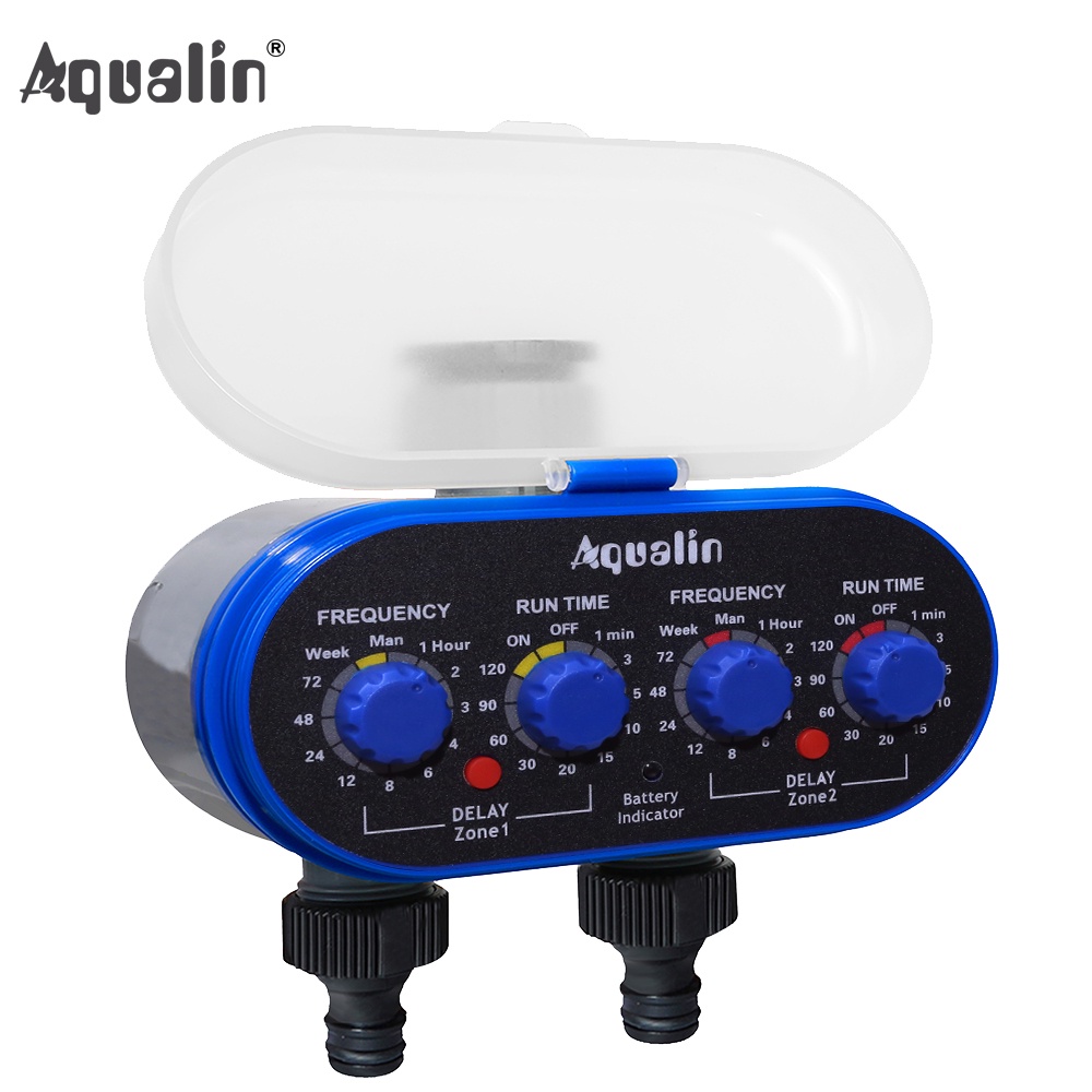 Aqualin Ball Valve Electronic Two Outlet Four Dials Water Timer with
