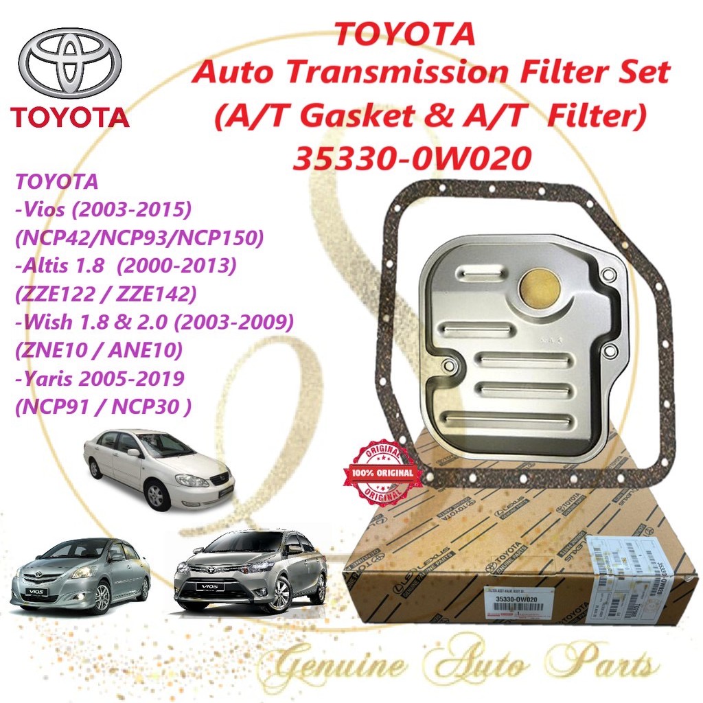 TOYOTA Auto Transmission Filter Set 35330 0W020 Toyota Vios Yaris Wish Altis 35330 22020