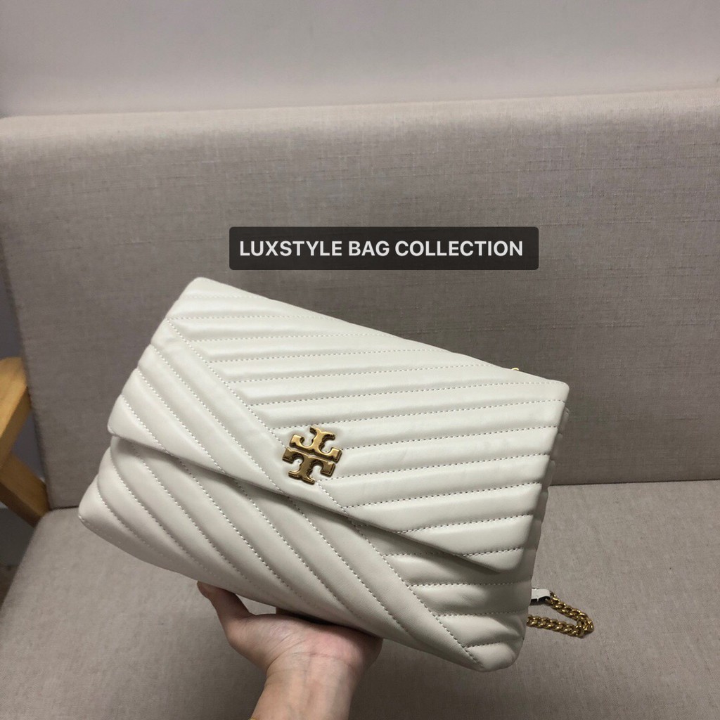 NEW! 💯 Authentic Tory Burch Kira Chevron Convertible Shoulder Crossbody Bag  White | Shopee Malaysia