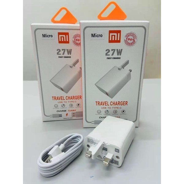 Mi Redmi 27W Xiaomi Fast Charge Import Travel Charger With USB To Type C |  Shopee Malaysia