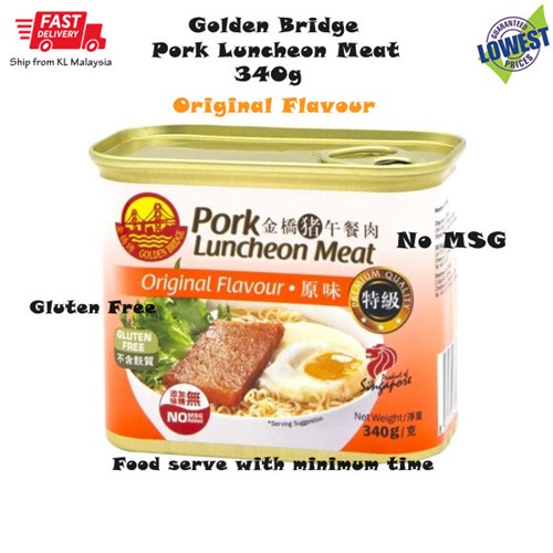 Original Flavour Golden Bridge Pork Luncheon Meat 340g Shopee Malaysia 7025