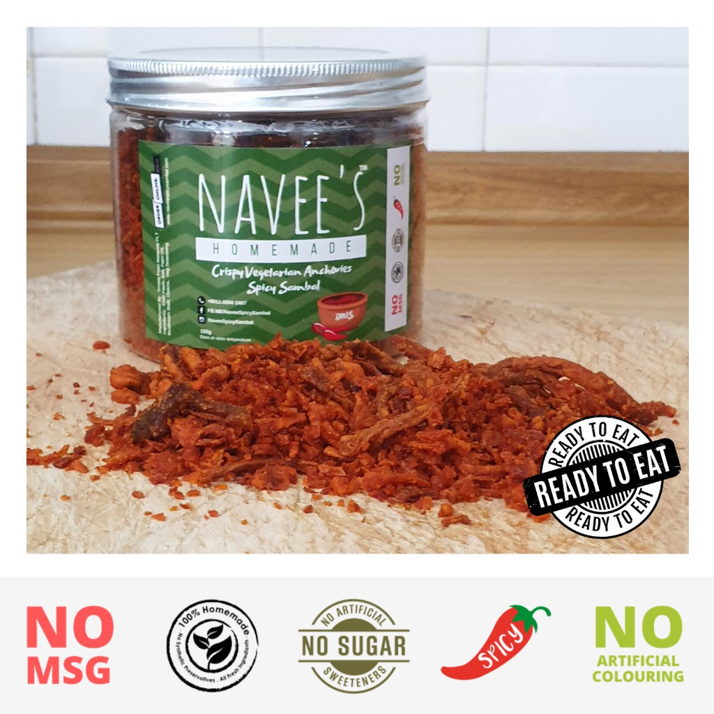 Navee's Homemade Vegetarian Anchovies Spicy Sambal Shopee Malaysia