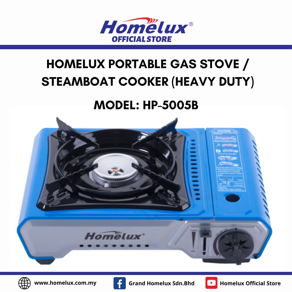 HOMELUX PORTABLE STEAMBOAT GAS STOVE / COOKER (HP5005B) Shopee Malaysia
