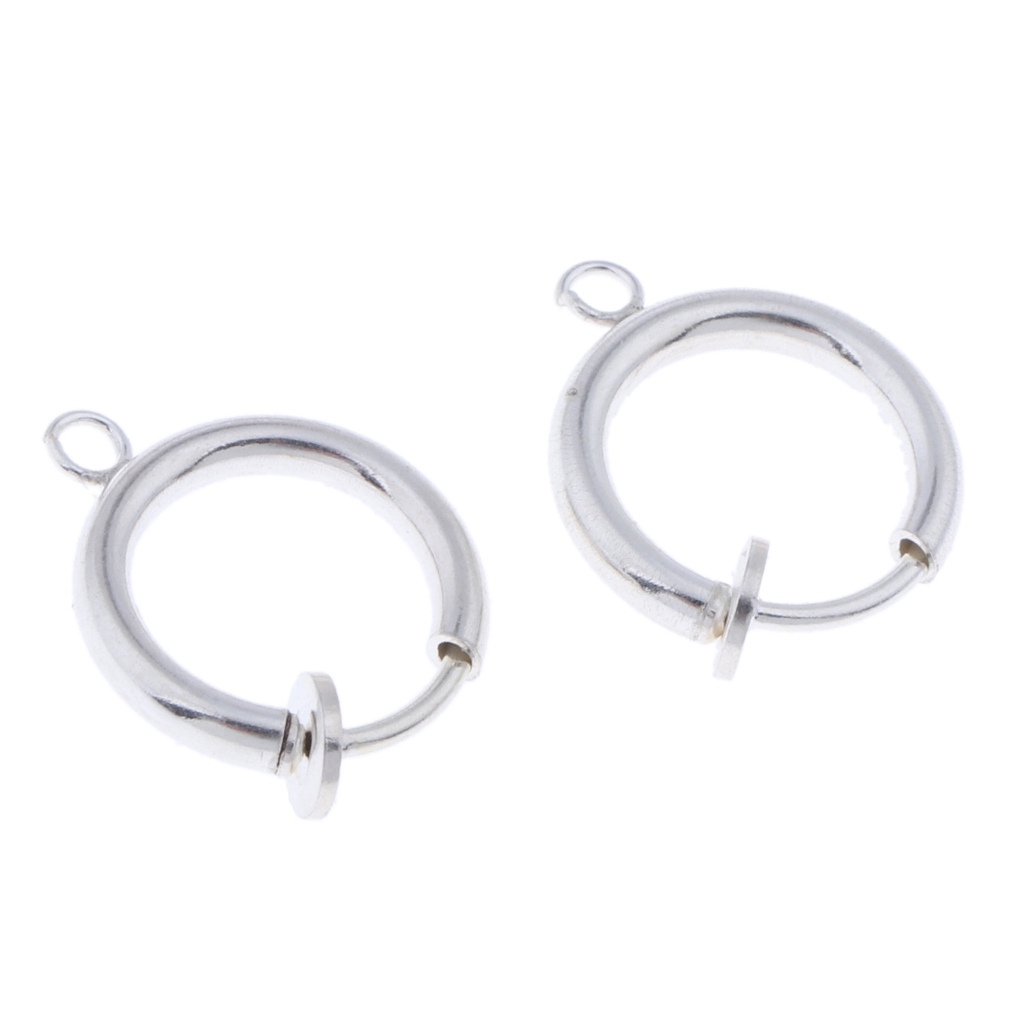 non pierced spring hoop earrings