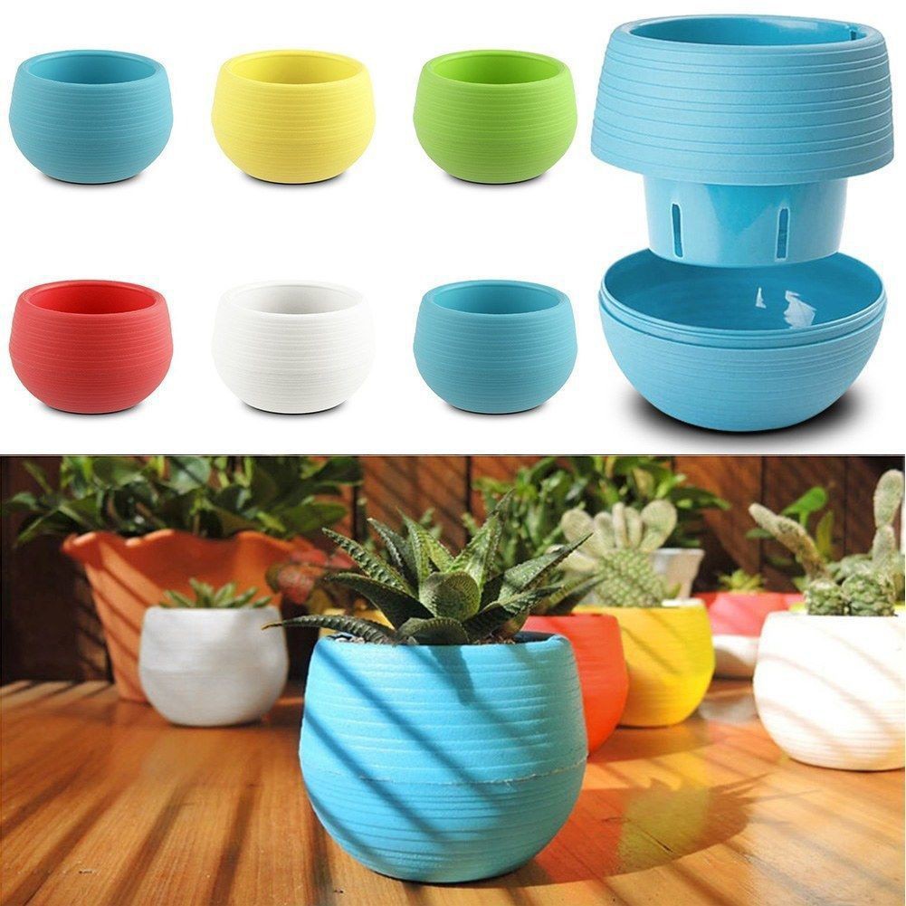 New Mini Plastic Flower Pot Succulent Plant Flowerpot Home Office