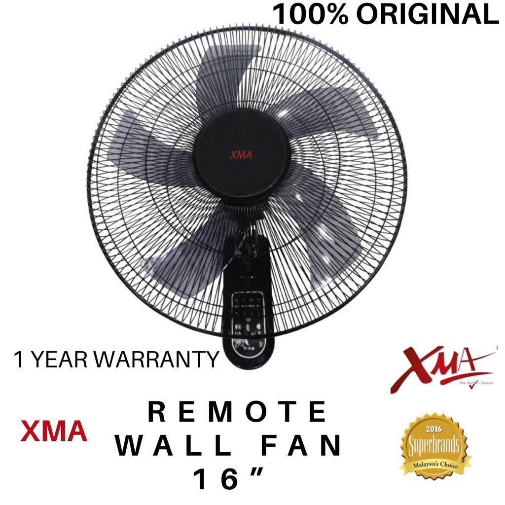 [NEW ARRIVAL] XMA REMOTE CONTROL Wall Fan XMA16RWF5B (16") 5 Blades