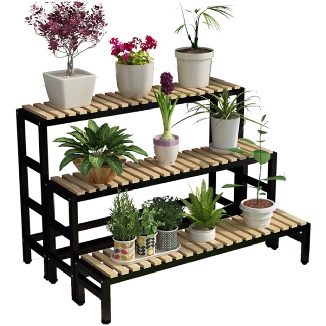 Fancy iron multi storey flower rack home floor frame balcony flower
