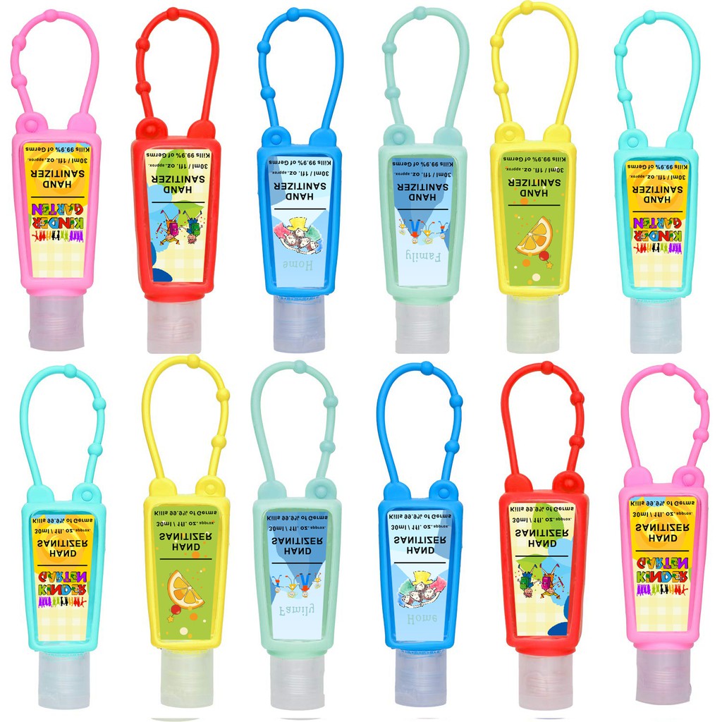 ECGIFT SH002 Travel Size Colored Silicone Bottles & Holders, 30 Ml