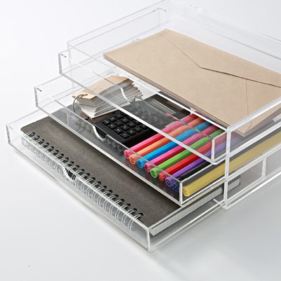 Authentic Muji Acrylic Box 3 Drawers Wide Shopee Malaysia