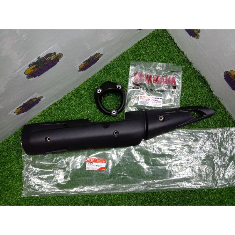 COVER EXHAUST Y15ZR Y15Z Y15 YSUKU V1 V2 EKZOS COVER/MUFFLER PROTECTOR SET COVER EZOS Y15 V1 V2