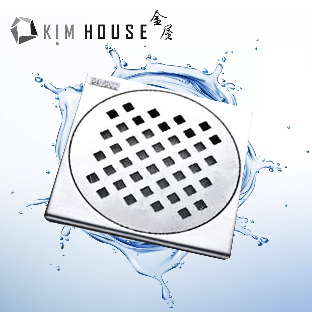 Sansico 15CM Diamond Round Floor Trap Bathroom Kitchen Floor Drain