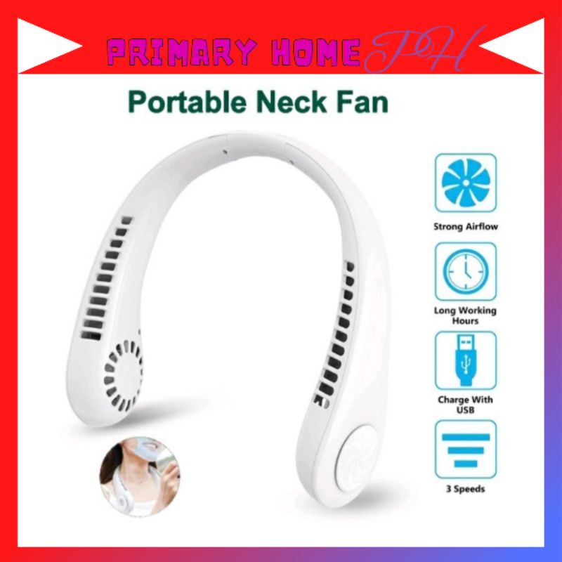 [FastShipping]Portable Fan Rechargable Bladeless Mini Neckfan Air ...