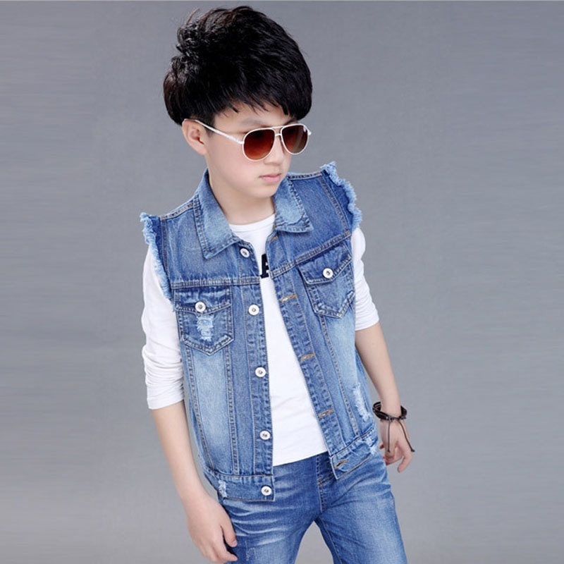 kids denim vest