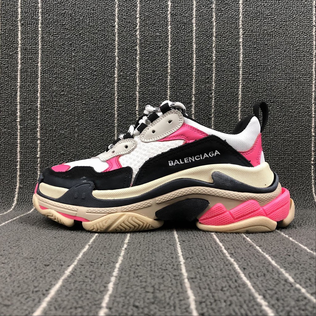 Balenciaga Triple S Women White Yellow Pink Size 40 40