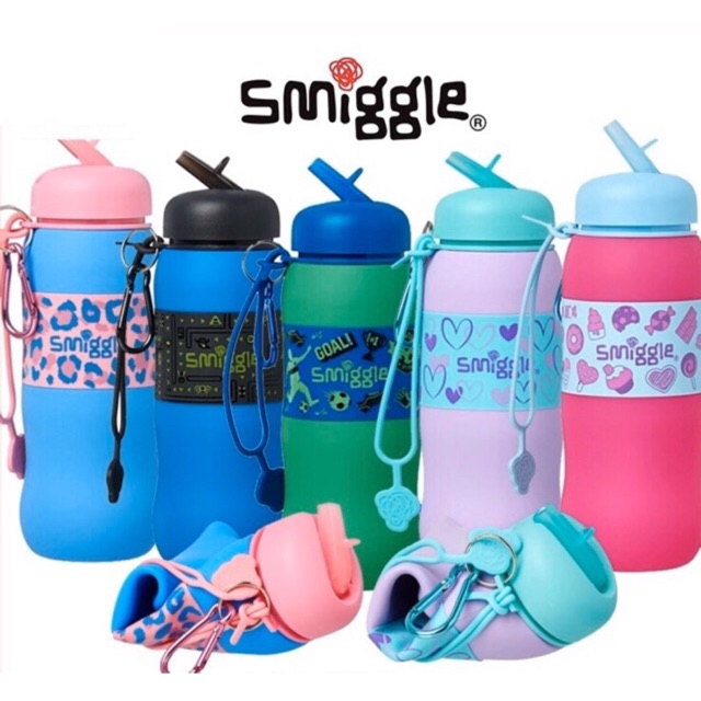 ORIGINAL SMIGGLE SILICONE ROLL BOTTLE DRINKING WATER BOTTLE | Shopee ...