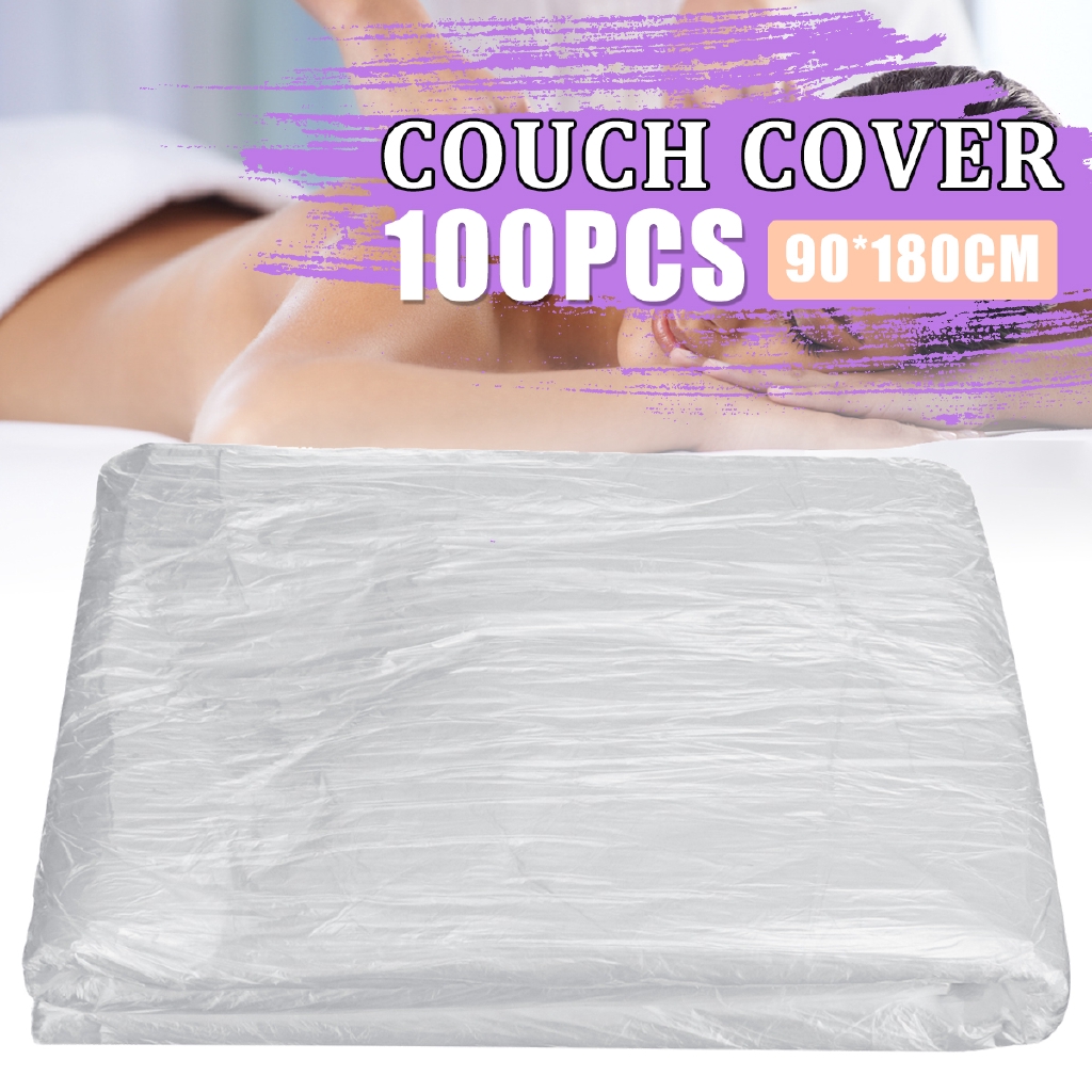 100pcs Disposable Bed Couch Pad Cover Plastic Massage SPA Salon Table Sheet Hot 