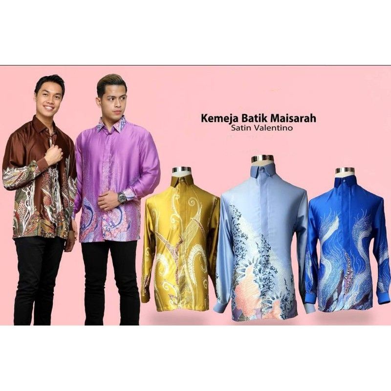 Baju Batik Malaysia Lengan Panjang Lelaki