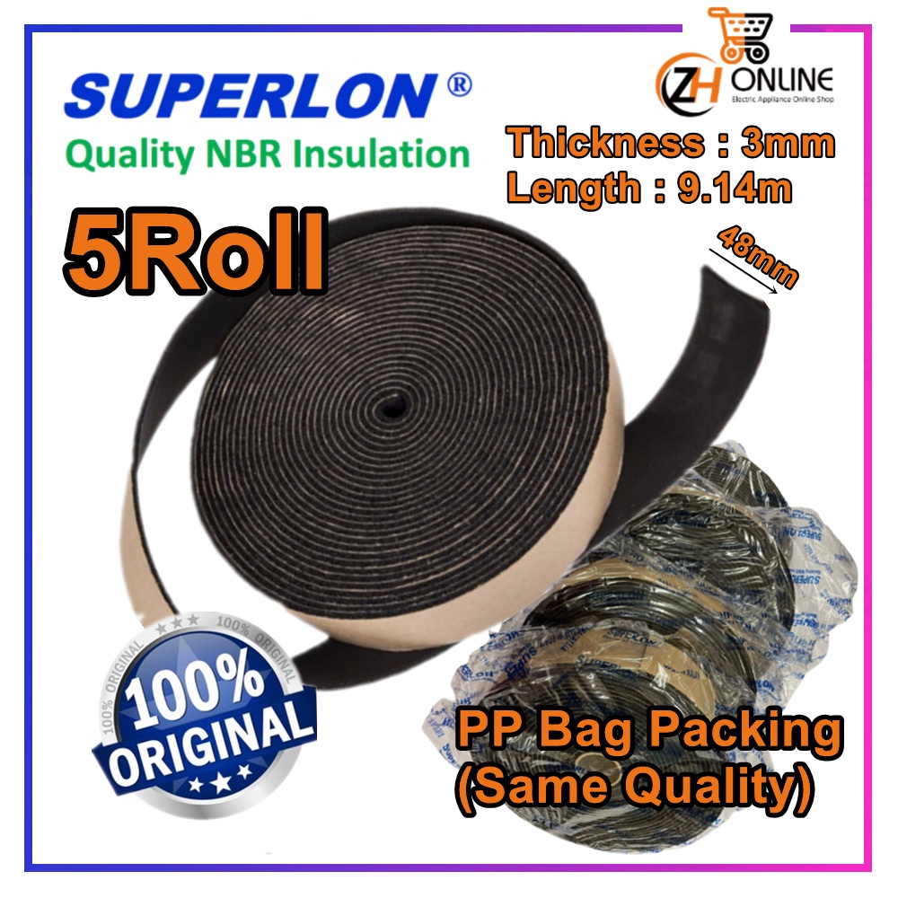 (5Roll) Superlon Insulation Tape Foam Tape Superlon Tape 3mm x 48mm x 9 ...