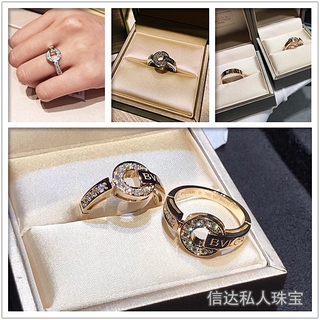 Bvlgari Bulgari Ring 925 Sterling Silver Black Ceramic Small Red Men And Women Couple Models Shopee Malaysia