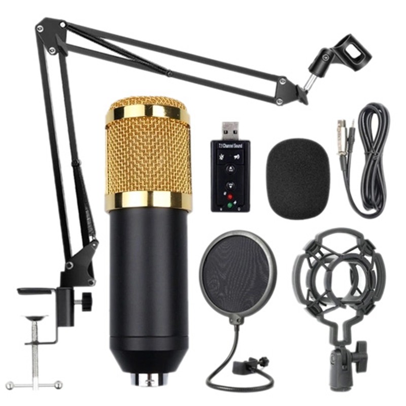Studio Live Stream Broadcasting Recording Condenser Microphone Set | Shopee  Malaysia