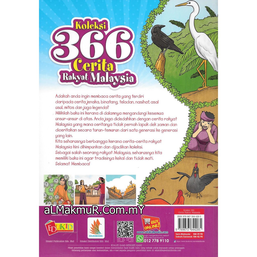 Myb Buku Koleksi 366 Cerita Rakyat Malaysia 1 Hari 1 Cerita Edukid