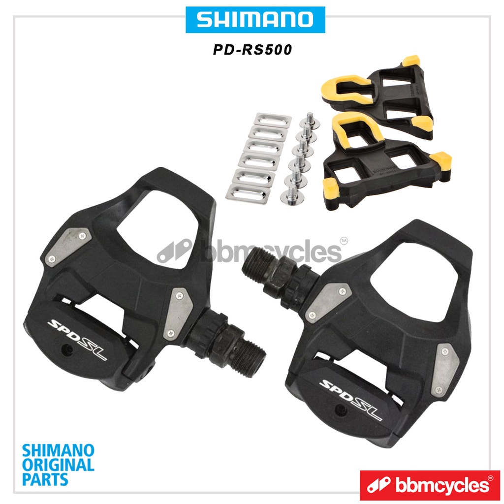 SHIMANO PD-RS500 SPD SL PEDALS RS500 RS5 ROAD BIKES PEDAL WITH CLEAT AND  BOXES BICYCLE PEDALS | Shopee Malaysia