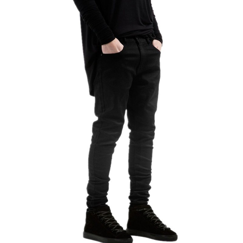 black denim joggers mens