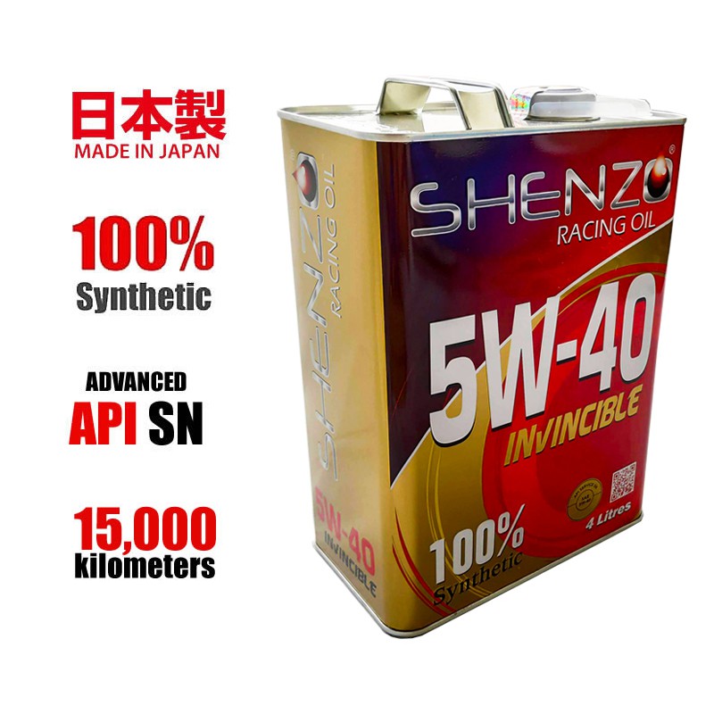 [15,000KM] 5W40 100% FULLY SYNTHETIC Engine Oil Made in Japan Shenzo Racing Oil 4L