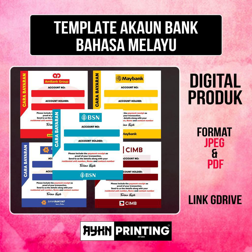 AYKN TEMPLATE AKAUN BANK MURAH PREMIUM