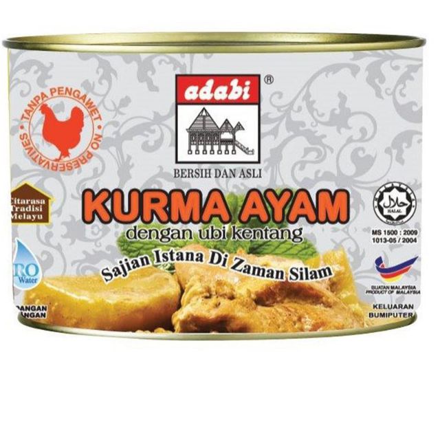 Adabi Kurma ayam masakan dalam tin 280gram