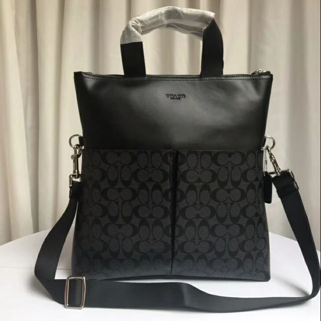 coach mens foldover tote