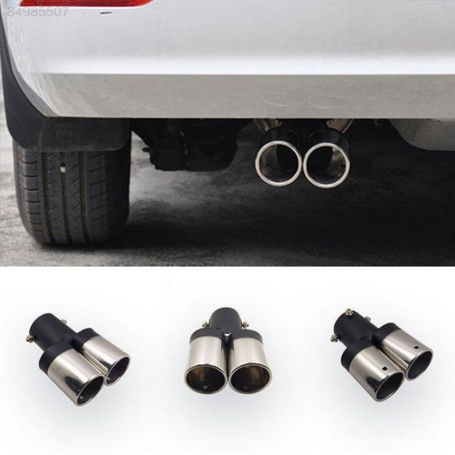 Kepala ekzos kereta - Car Vehicle Twins Stright Exhaust Rear Tail Tip