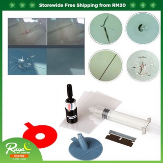 Car Windshield Repair Kit Glass Crack Hole Restore Tools