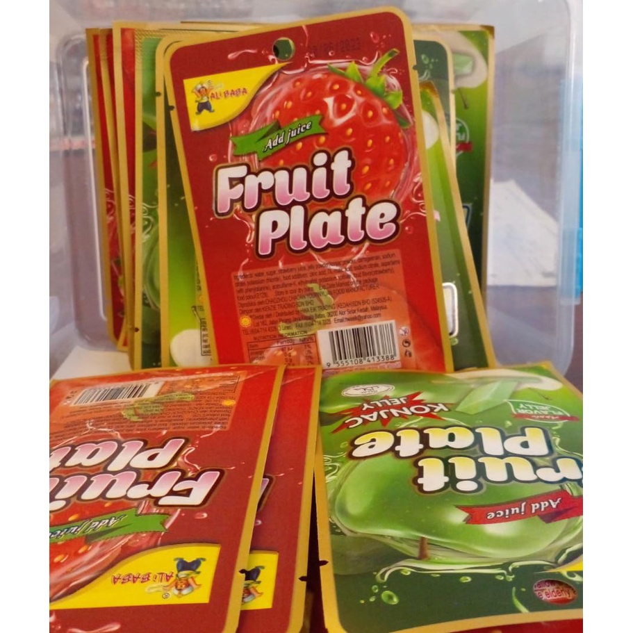 (ViRaL) (HALAL) Fruit Plate(Konjac Jelly) / Flavours Apple + Strawberry