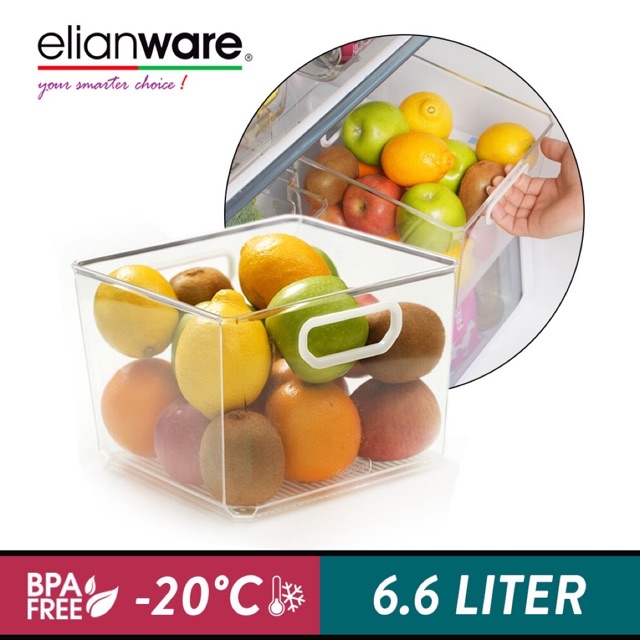 Elianware 6.6Lt Multipurpose Storage Wide Food Storage Fridge Organizer Cosmetic Accessories Jewelry Storage 多用途收纳盒