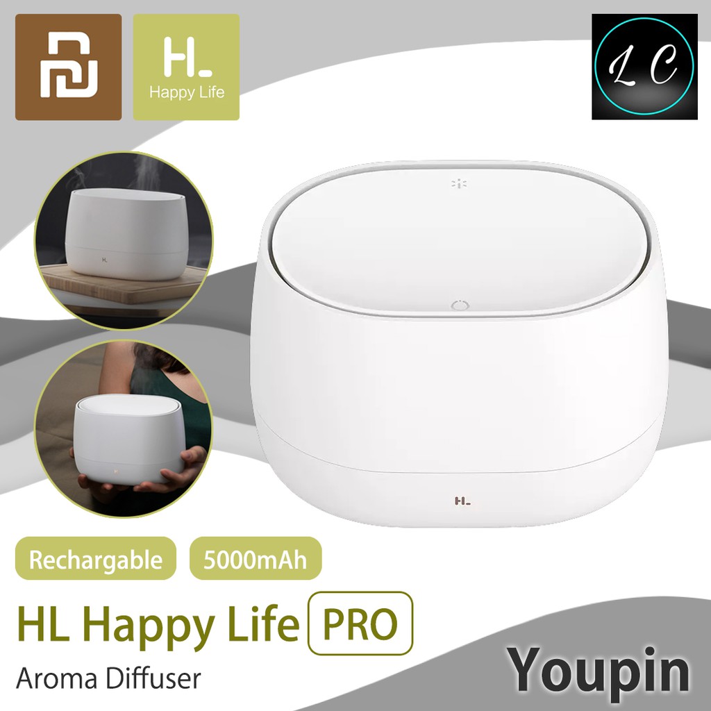 Xiaomi Youpin HL Happy life Aromatherapy diffuser Humidifier Pro 360ML Night Light Rechageable Aroma Essential Oil Diffuser Machine