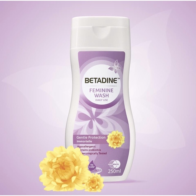 Betadine feminine wash Bottle 250ml Maintains pH, moisturizes and
