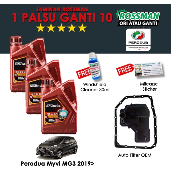 SET Myvi NEW Gen3 D20N 2019 Now 3 Botol Perodua Automatic Transmission