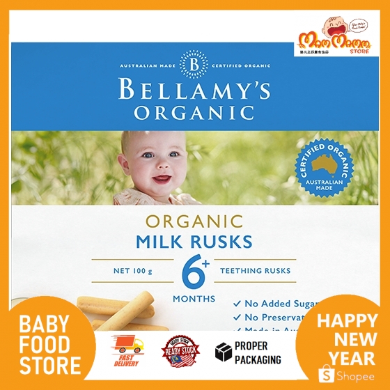 bellamy organic milk rusk