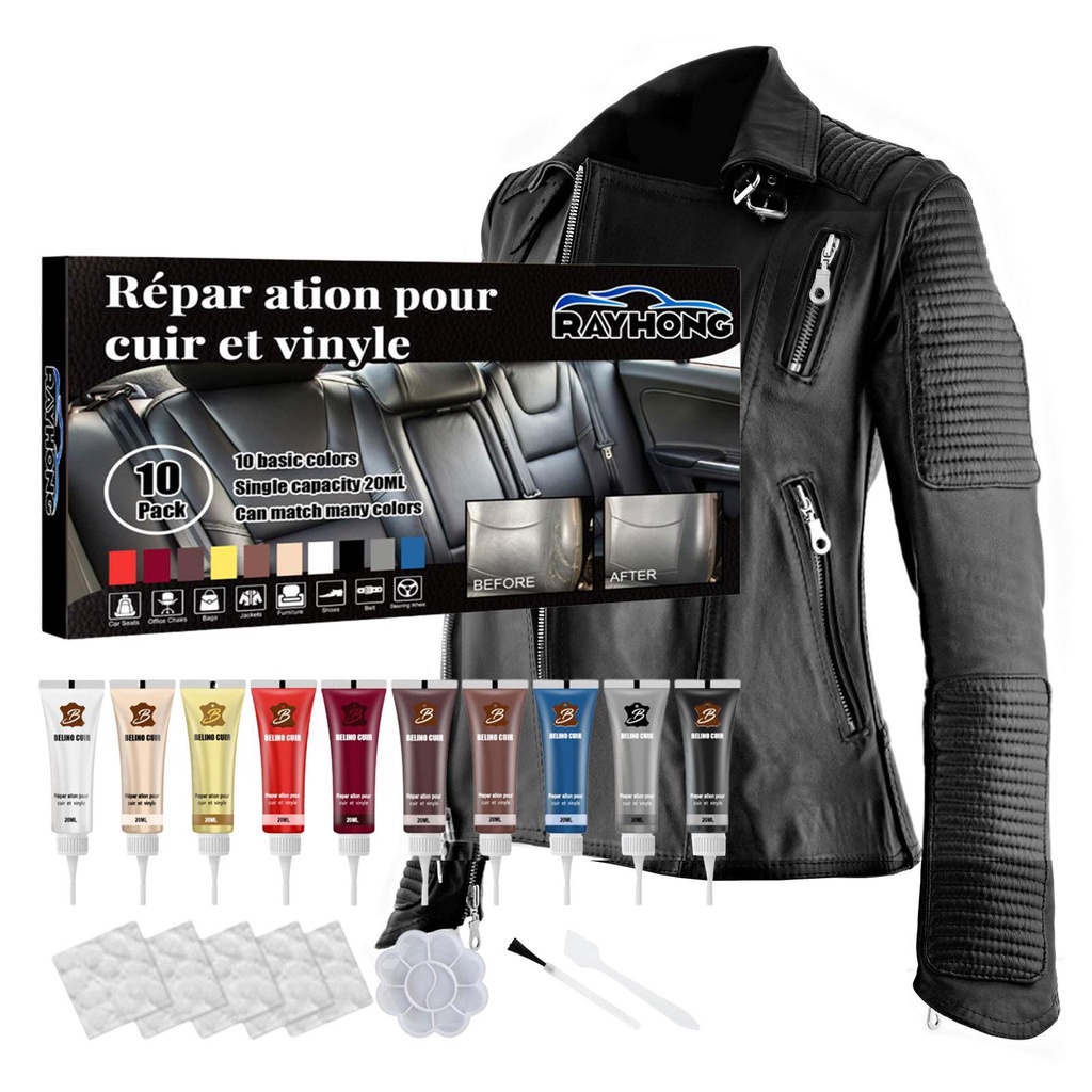 10 Colours Leather Repair & Dye Cream Leather Balm Cream for