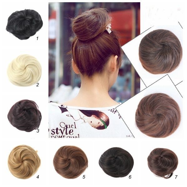 Fashion Hot Fake Clip In Hair Bun Hair Extension Tail Party