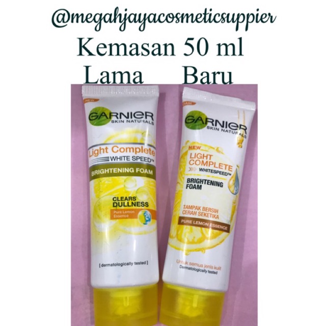 garnier light complete white speed brightening foam