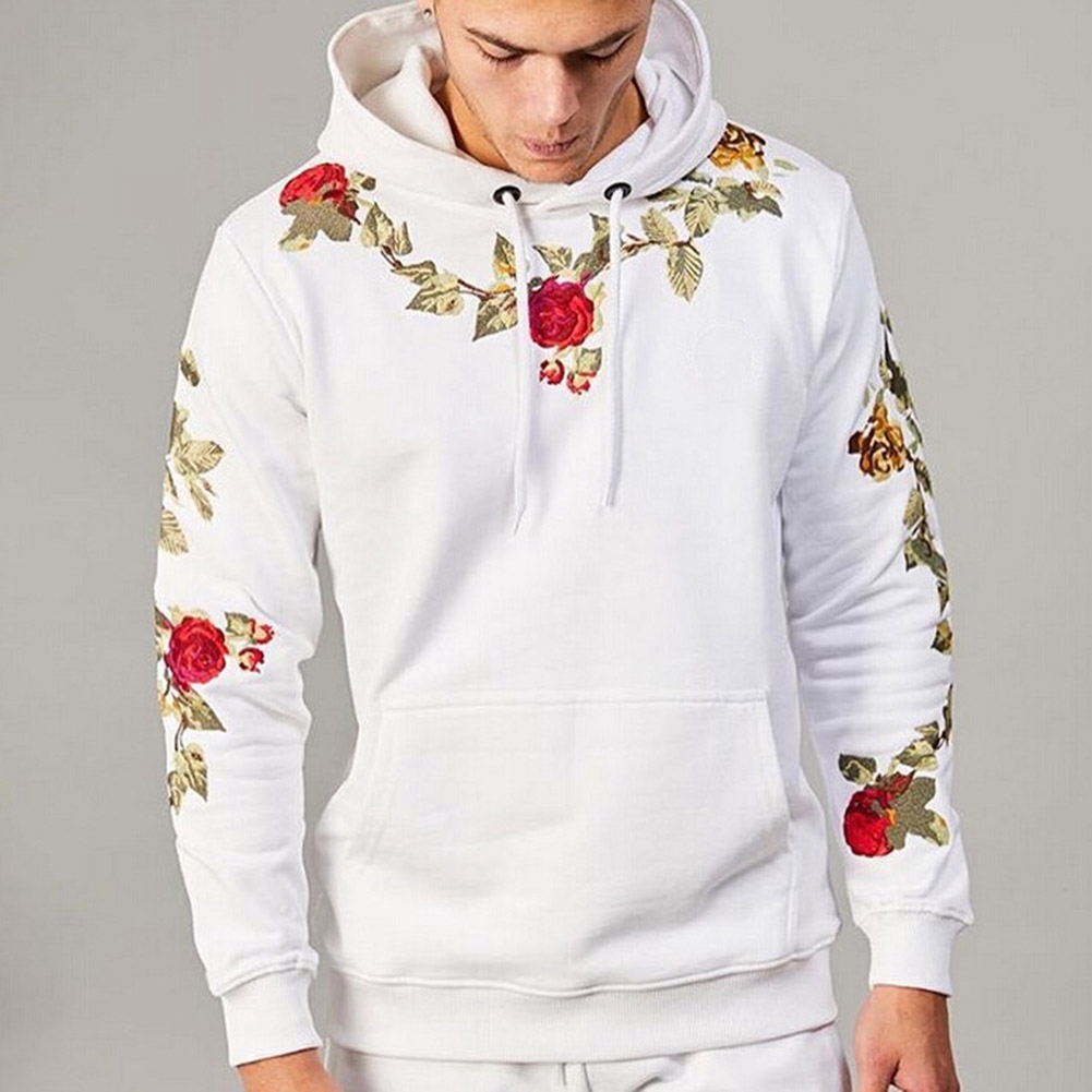 mens floral hoodie