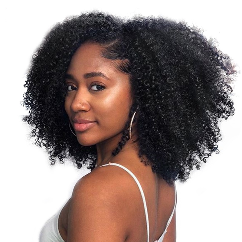 4pcs Brazilian Afro Kinky Curly Human Hair Weave Extensions 100g