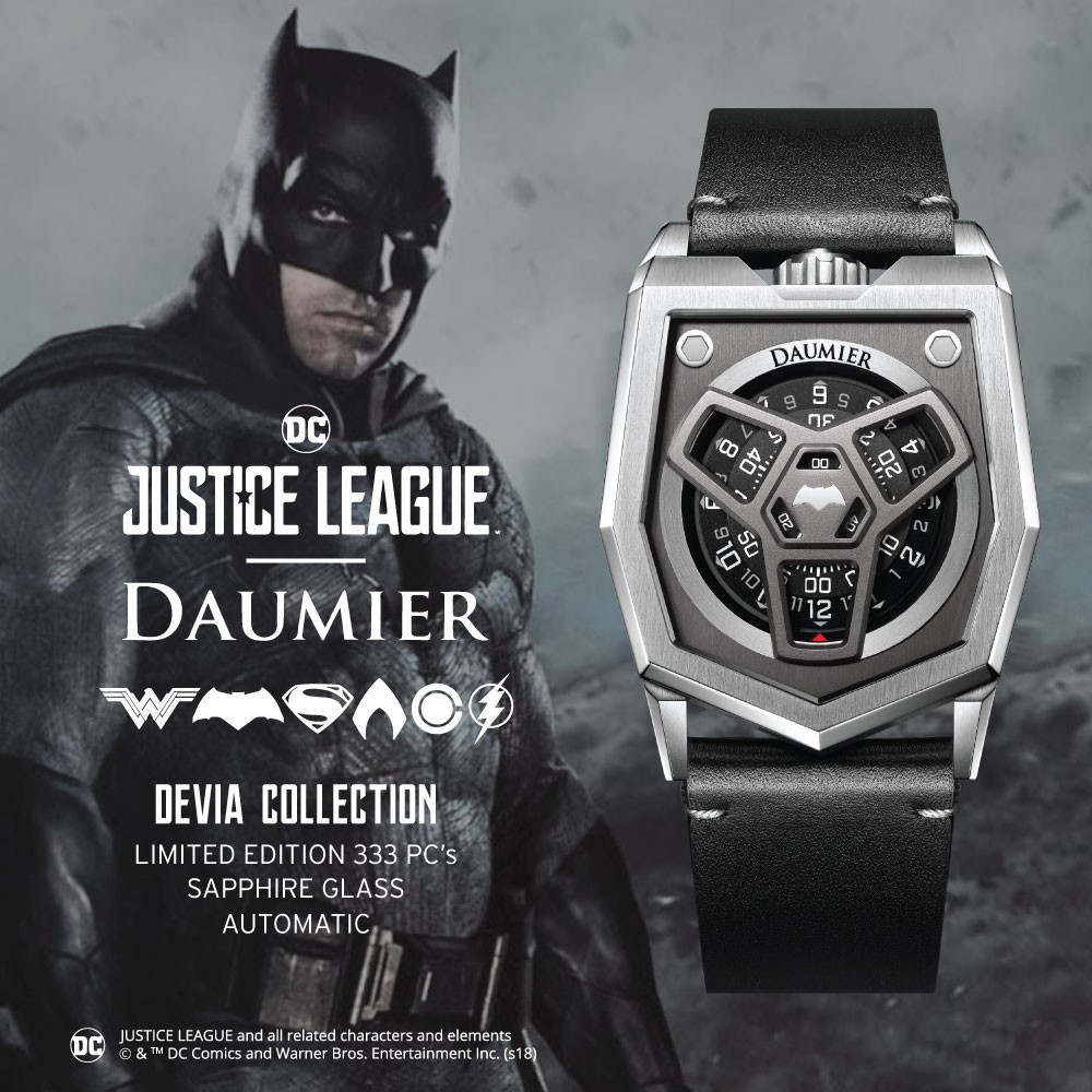 100% Original ] Luxury BATMAN - Daumier Devia Collection Automatic Silver  Black Leather Watch for Men & Women | Shopee Malaysia