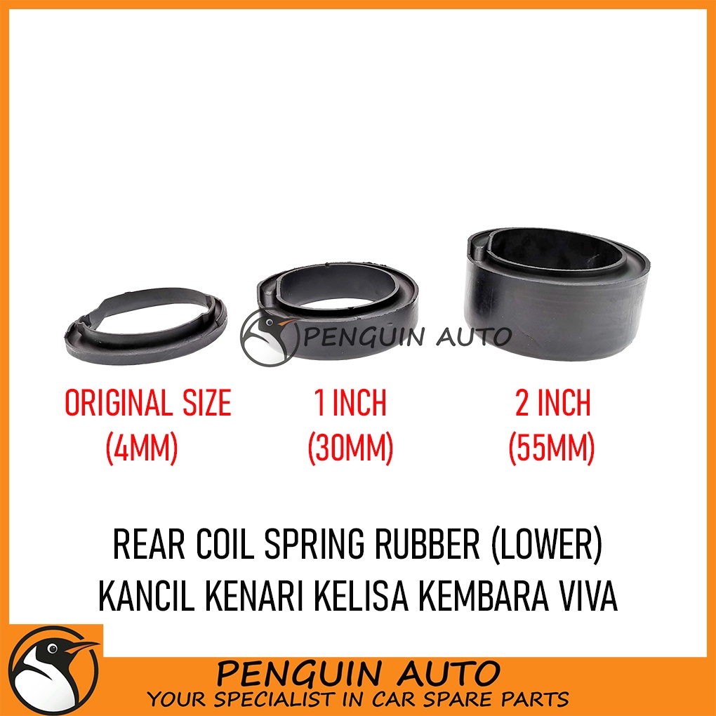 PERODUA KANCIL KENARI KELISA KEMBARA VIVA REAR COIL SPRING RUBBER LOWER