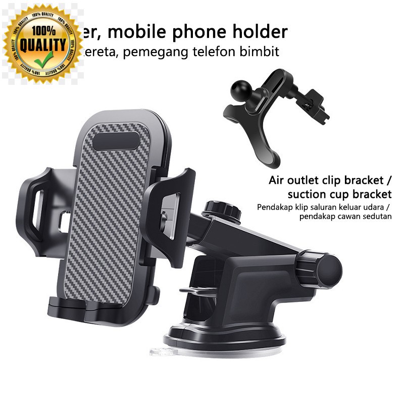 Stand Hp Kereta 360 deg adjustable handphone Car stand Phone holder
