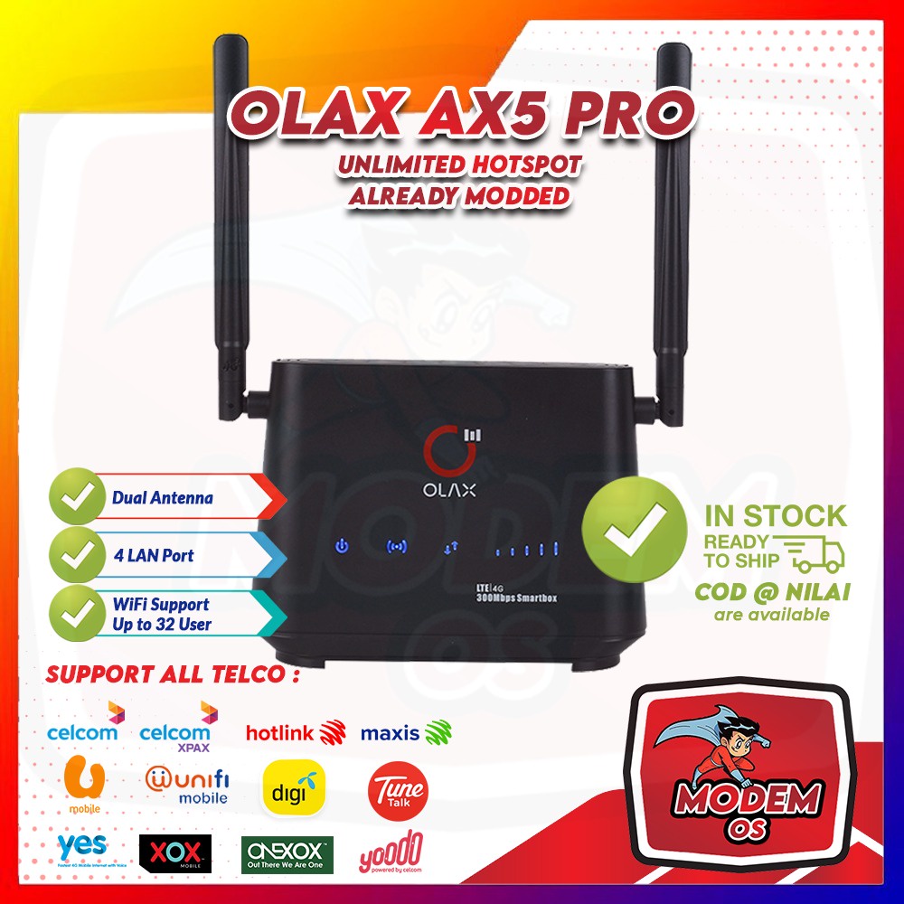[NEW VERSION] Olax AX5 Pro 300Mbps Modified Unlimited Hotspot 3G 4G LTE ...